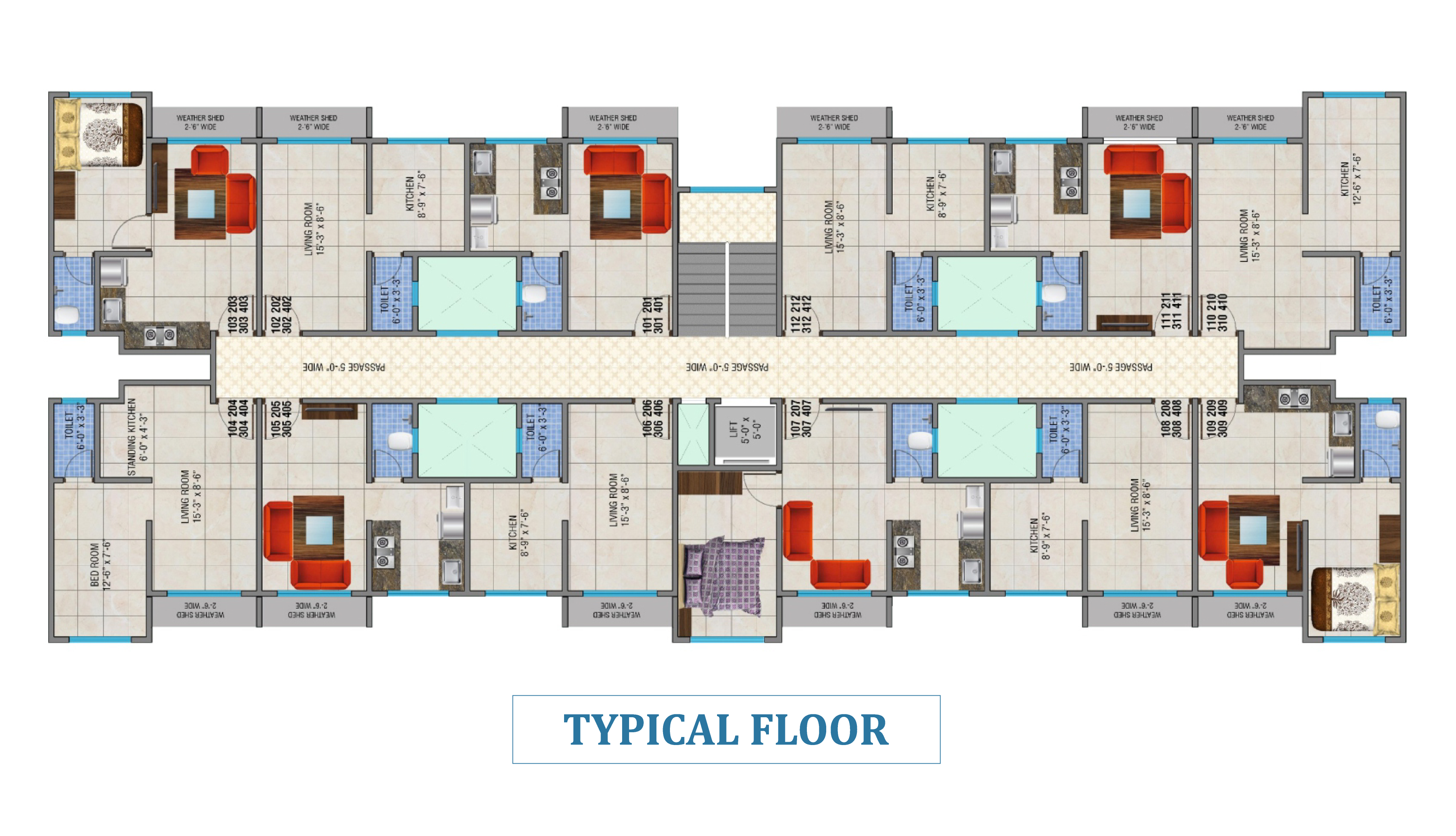Typical Floorplan E